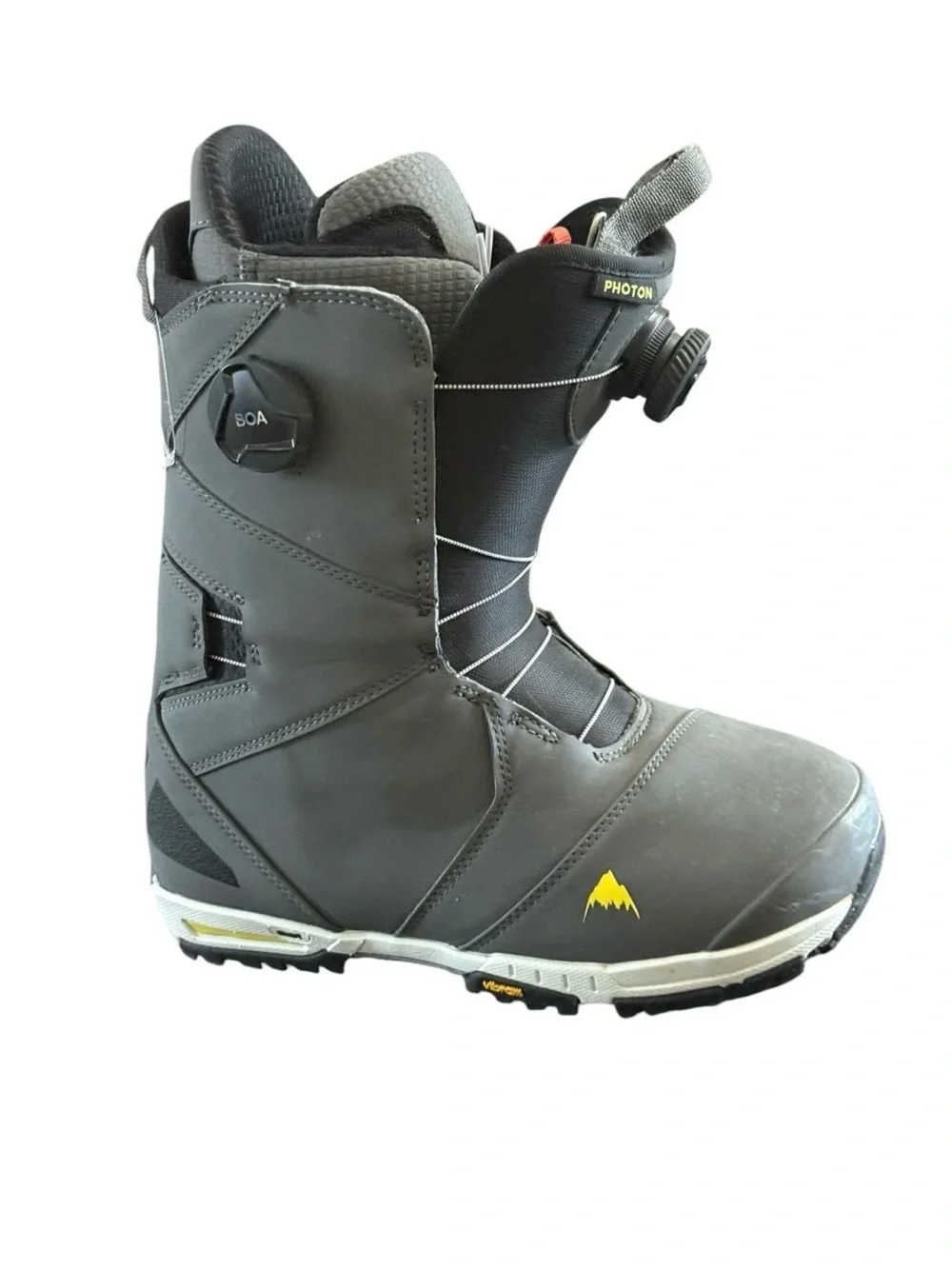 Burtons Photon BOA Imprint 3 Snowboard Boots Gray Black Size 7.5 Mens